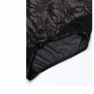 Floral lace bra detail showcasing soft breathable sheer fabric, sexy plus size underwear close up.
