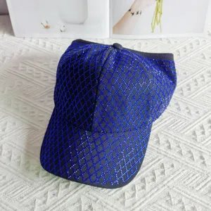 Rhinestone baseball cap sparkly diamond grid black hat women fashion bling sun hat outdoor