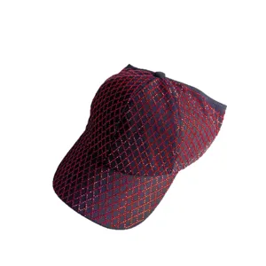 Stylish Rhinestone Diamond Lattice Baseball Cap Women Ponytail Half Empty Top Sun Hat