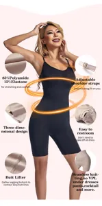 Women one-piece seamless shapewear bodysuit tummy control butt lifter open crotch camisole