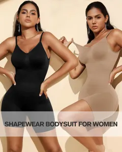 Women Seamless Shapewear Bodysuit U Back Tummy Control Slimming Body Shaper Jumpsuit