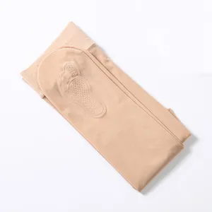 Nude color fleece lined pantyhose for women, seamless anti snag sheer tights with non slip sole.