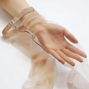Ultra-thin sheer nude stockings for women, breathable summer transparent hosiery and arm wear.