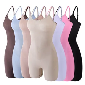 Women full body shaper bodysuit tummy control camisole shapewear seamless slimming brief