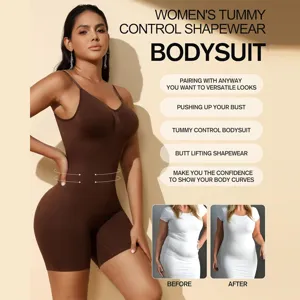 Women tummy control shapewear bodysuit with butt lifting and bust shaping features.