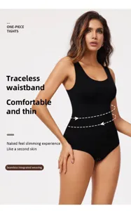 Nahtloser Damen Body Former, bequemer Bauchweg Tanktop Formender Bodycon Anzug.