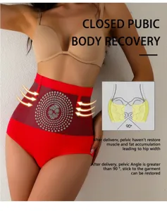High waist postpartum shapewear panty for tummy control, hip lifting and pelvic recovery.