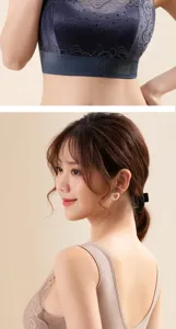 Detailansicht des Spitzen-Bralettes mit feiner Textur und elastischem Unterbrustband.