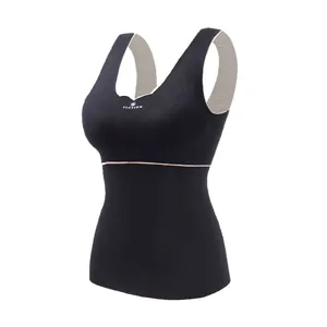 Women thermal velvet vest winter seamless warm base layer top sleeveless thermal underwear