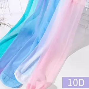 Bunte transparente Strumpfhose Sommer Bonbonfarben dünne Strümpfe 10D Damen Strumpfwaren