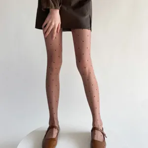 Collant transparent à pois pour femme bas ultra-mince respirant printemps été sexy