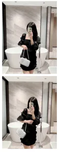 Silvery pleated evening clutch bag with pearl strap, ideal for upscale party and formal dresses.