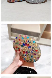 Rhinestone evening clutch bag for women sparkling crystal wedding party handbag shoulder purse