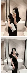 Elegant pleated evening clutch bag with metal chain strap for women party dress accessorizing.