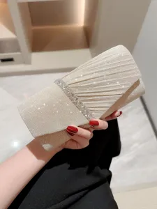 Sprankelende strass avondtas voor dames, elegante glitter clutch handtas voor feestjes.