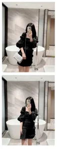 Elegant pleated shoulder bag for women, stylish evening party crossbody bag, chic design.
