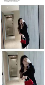 Red velvet evening bag women clutch purse elegant wedding dress handbag fashion chain bag