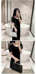 Shiny pleated evening bag with metal handle and chain, elegant shoulder bag for parties.