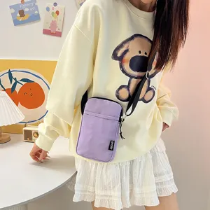 Großhandel mehrfarbige Nylon Handytasche minimalistische einfarbige Umhängetasche.