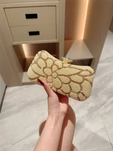 Elegant pearl clutch bag for women vintage rhinestone evening bag luxury party purse