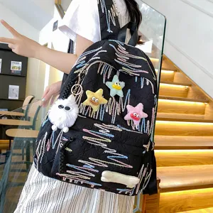 Cute Korean style backpack for high school girls college student travel daypack stylish