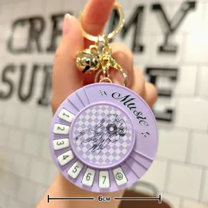 Mini musical instrument keychain fidget toy cute rhythm piano pendant for kids bags keys