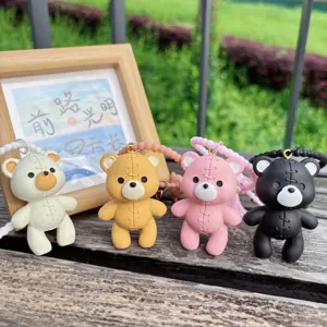 Lindo dibujo animado oso costura resina llavero bolso colgante regalo decoracion detalle