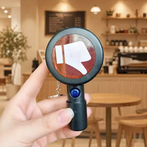 Portachiavi elettronico con suono e luce pollice verso basso simpatico gadget novità