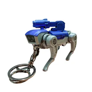 Portachiavi robot cane meccanico creativo ciondolo cool zaino accessorio chiave auto
