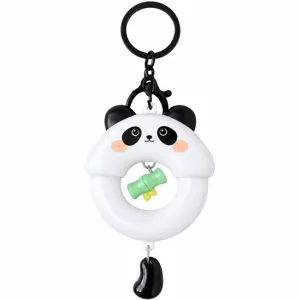 Schattige Cartoon Dier Lichtgevende Sleutelhanger Mini Nachtlampje Hangende Windgong Tas Hanger Ornament Voor Studenten Koppels Vrienden Cadeau