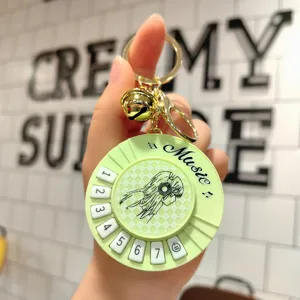 Mini music toy keychain stress relief cute piano gadget portable bag charm for kids birthday gifts