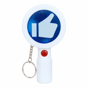 Divertente Portachiavi Elettrico Cartello Luminoso Effetto Sonoro Doppio Lato Gesto Segno Mano Anello Chiave Oggetto Scena Creativo Beffa Giocattoli Pendenti Accessori