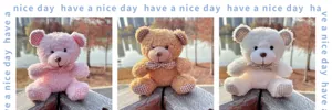 Cute bow tie bear keychain plush doll pendant, soft toy backpack charm for students gift.