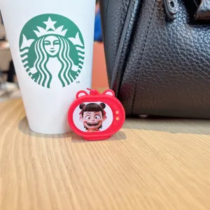 Cute Nezha 2 cartoon flashing TV keychain funny meme expression bag pendant cute accessory