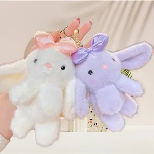 Süßer Plüsch Kaninchen Schlüsselanhänger flauschiger Hase Tasche Anhänger Geschenk