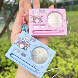 Giocattolo portachiavi con batteria elettronica creativa con mini penna, carino portatile.