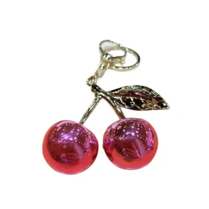 Sweet colorful cherry keychain resin car bag pendant exquisite cute girl accessory
