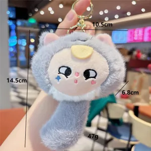 Pluche kat sleutelhanger schattige dier poppen tas hanger pluche speelgoed cadeau