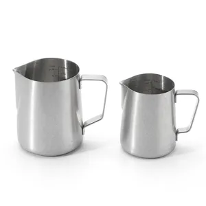 Stainless steel milk frothing pitcher set, retro embossed espresso latte art cup for coffee.