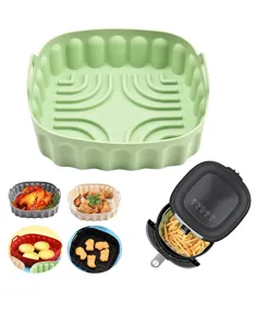 Vierkante siliconen heteluchtfriteuse mat hittebestendig bakplaat mandje voor in keuken.
