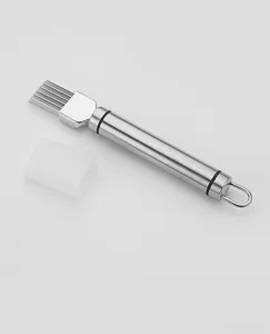 Hachoir à oignons verts en acier inoxydable outil de coupe de cuisine avec couvercle.