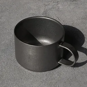 Amerikaanse mat vintage koffiekop 304 roestvrij staal latte kopje cappuccino 100ml
