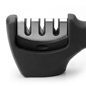 Household Manual Three-Slot Knife Sharpener Kitchen Fast Sharpening Tool Tungsten Steel Ceramic ABS Sharpener