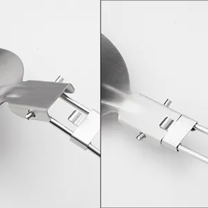 Stainless steel folding camping spatula portable outdoor cooking utensil main view display