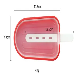 Silikon Eisform Detail Massdiagramm mit präzisen Längen- und Breitenangaben für Zuhause.