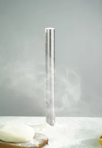 Roestvrijstalen deegroller voor de keuken, duurzame metalen roller voor bakken en pizza.