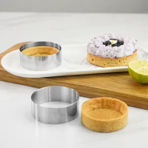 Stampo per Torte in Acciaio Inossidabile Anello per Mousse Tondo Utensile da Forno per Cucina DIY