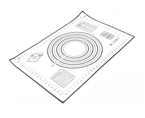 Tapis de pétrissage en silicone antiadhésif épaissi avec lignes graduées, tapis de pâtisserie.