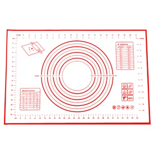 Tapis de pétrissage en silicone antiadhésif épaissi avec mesures, grand tapis de pâtisserie.