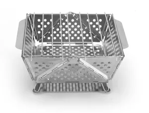 Edelstahl klappbarer Campfire Grill tragbarer Outdoor Barbecue Grillrost Detailansicht